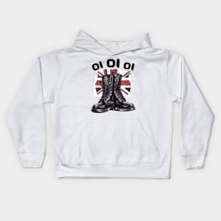 Oi Oi Oi Punk Rock With Combat Boots - Oi Punk Kids Hoodie